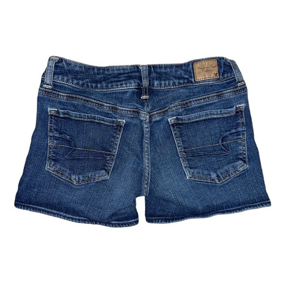 American Eagle AEO Medium Wash Pockets Shorts Womens 2 - Picture 4 of 7